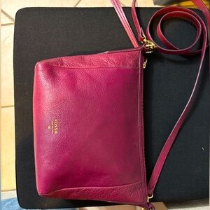 Maroon Fossil Purse